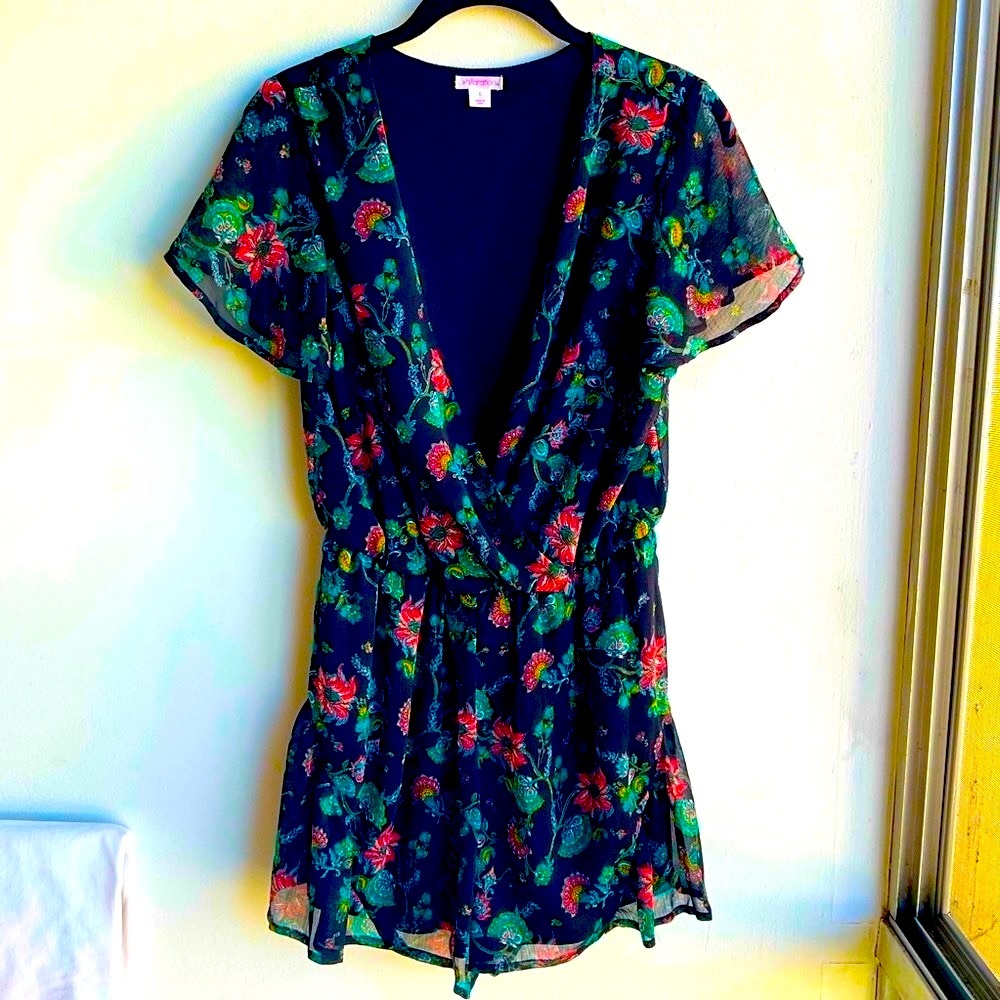 One piece lined romper